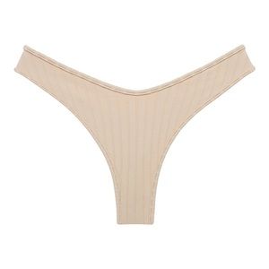 Montce Swim Beige Wide Rib Lulu Bikini Bottom